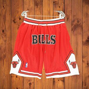 Rare Chicago Bulls Just Don Shorts 1997 1998 Size 2XL‎ Made in USA NBA Red